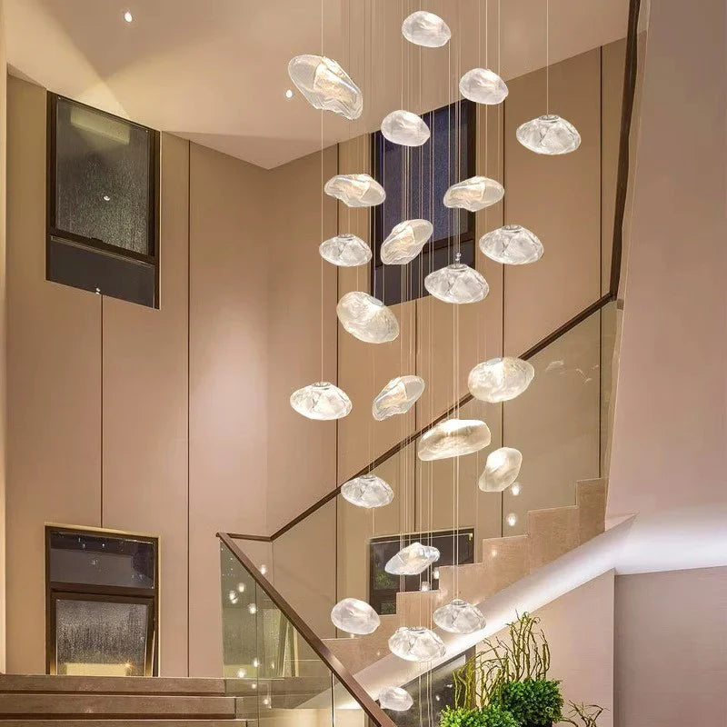 Axyaa Nordic Stair Chandelier Pendant Lights Ceiling Light for Living Room Bedroom and Dining Room