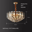 Luxury Clear Gray Crystal Ceiling Pendant Lamp by Axyaa