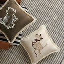 Embroidered Animal Cushion Cover 45x45cm by Axyaa - Puppy Horse Panda Bunny Zebra