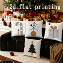 Axyaa Modern Christmas Pattern Pillow Covers for Sofa Bedroom Car Rectangular Cushion