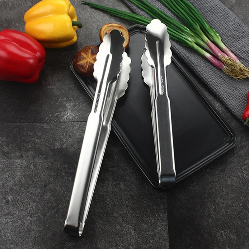 Axyaa Stainless Steel Food Tongs: Barbecue & Buffet Essential