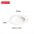 Axyaa Striped Ceramic Soup Pasta Salad Plate | Creative Tableware