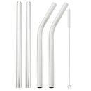 Axyaa Stainless Steel Bubble Tea Straws Set with Cleaner Brush