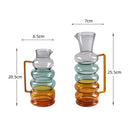 Axyaa Glass Bubble Ring Vase - Transparent Handle Flower Arrangement Terrarium