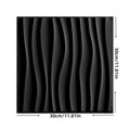 Axyaa 3D PVC Wall Panels for Indoor & Outdoor Decor, Pack of 12, Black & White