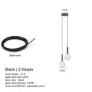 Axyaa Nordic Glass Pendant Lamp: Modern Bean Hanging Light for Home, Bar, Bedroom