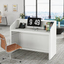 Tribesigns Reception Desk with Counter for Checkout, Axyaa Modern Front Desk Table