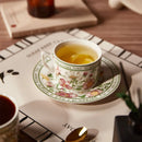 Axyaa Retro Flower Cup Set with Plate, High Value Ceramic Mug, 350ml