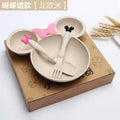 Axyaa Kids Tableware Set: Plate, Bowl, Spoon & Fork - Eco-Friendly Toddler Dining Kit