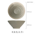 Axyaa Large Ramen Bowl Set - Ceramic Household Tableware Bowl and Plate, Ajisen Beef Noodle Bowl