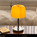 Axyaa Nordic Cream Wind Glass Mushroom Table Lamps for Bedroom & Living Room