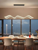 Axyaa LED Wave Pendant Light - Modern Kitchen Living Room Home Decor Hanging Lamp