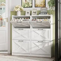 Axyaa 6-Drawer Shoe Cabinet with Metal Handles, Entryway Storage Solution