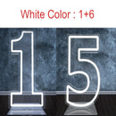 Axyaa LED Neon Number Sign - 30in, RGB Flashing, Sweet 16 18 21 Night Light