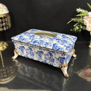 Axyaa Ceramic Flower Tissue Box, Coffee Table Decor, Elegant High-End Storage Solution