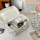 Axyaa Floral Cosmetic Bag Set - 3pcs Portable Toiletry Organizer for Women