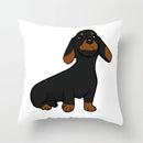 Axyaa Dachshund Cushion Cover 45x45cm Cute Dog Puppy Throw Pillow Cases