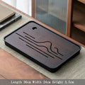 Axyaa Bamboo Tea Tray with Drainage, Modern Design, Small Size for Home and Hotel