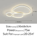 Axyaa Minimalist LED Ceiling Lamp with Remote Control Dimmable Creative Chandelier Light