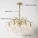 Axyaa Luxury Crystal Chandelier Pendant Lamp for Elegant Living Spaces