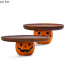 Axyaa Pumpkin Wooden Cake Tray Dessert Plate for Molecular Cuisine Tableware