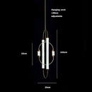 Axyaa Art Deco LED Chandelier in Gold, Black, and Chrome Finishes
