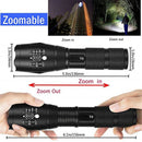 Axya T-6 LED Tactical Flashlight - Waterproof Aluminum Alloy Torch