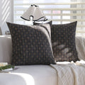 Axyaa Modern Farmhouse Woven Textured Pillow Covers - Set of 2