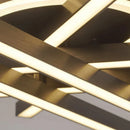 Axyaa Geometric Ceiling Light for Living Room Bedroom Dining Room, Black Chandelier