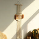 Axyaa Round Brown Macrame Wall Hanging: Boho Home Decor for Bedroom, Apartment & Dorm