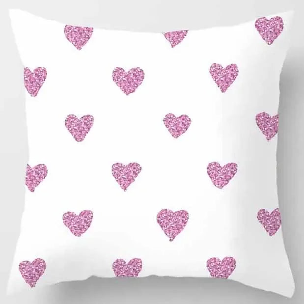 Axyaa Yellow Pink Pattern Square Pillowcase Home Decoration Cushion Cover
