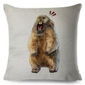 Axyaa Watercolor Animal Pillowcase - Cute Cartoon Design for Living Room Sofa