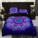 Axyaa Bohemian Mandala Duvet Cover Set - Soft, Breathable, HD Printing Bedding Set