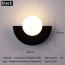 Axyaa Nordic LED Plastic Ball Wall Lamp for Home Decor Lightings