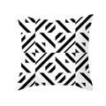 Axyaa Black & White Plaid Wave Stripe Checkerboard Print Throw Pillow Case