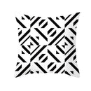 Axyaa Black & White Plaid Wave Stripe Checkerboard Print Throw Pillow Case