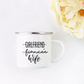Axyaa His and Hers Lovers Camp Cup Enamel Mug Gift for Couples