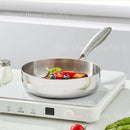 Axyaa 304 Stainless Steel Non-stick Frying Pan Wok for Gas Stove Induction Saucepan