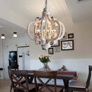 Axyaa Woodcraft LED Chandelier for Home Indoor Lighting