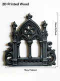 Axyaa Gothic Castle Wood Bookend - Elegant Home & Library Decor for Halloween