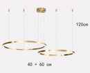 Axyaa Modern Circular Ring Pendant Light for Minimalist Living Room