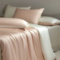 Axyaa Luxe Silk Bedding Set: Smooth Nude Sleeping Essentials