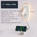 Axyaa Dual-Function LED Wall Sconce with USB Charging and Adjustable Spotlight