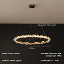 Axyaa Gold Metal LED Chandelier for Modern Home Decor