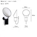Axyaa White Cloth Lampshade Wall Light for Bedroom | Art Deco Sconce
