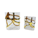 Axyaa Gold Edge Geometric Glass Vase: Elegant Terrarium for Home Decor and Flower Arrangements
