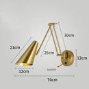 Axyaa Adjustable Telescopic LED Wall Lamp Swing Arm Sconce Bedside Light