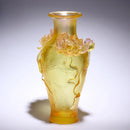 Glass Lotus Vase, Living Room Flower Arrangement, Antique Handicraft Display by Axyaa