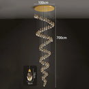 Axyaa Crystal Chandelier Stair Pendant Living Room Pendant Lights Interior Lighting