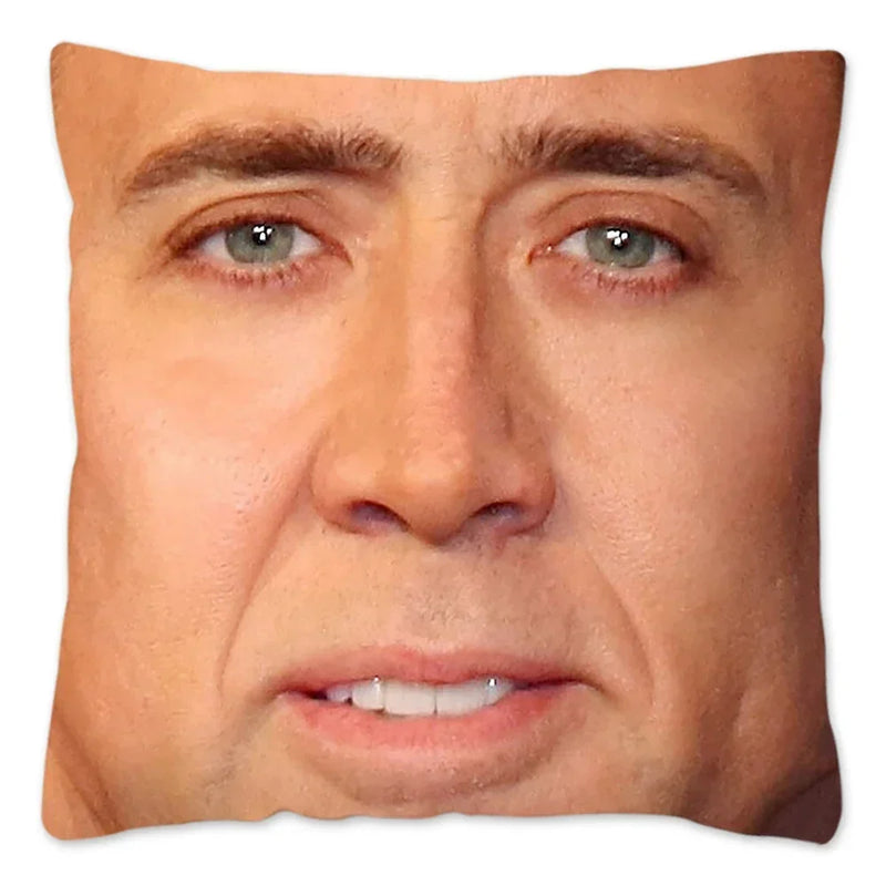 Nicolas Cage Sofa Pillow Cover by Axyaa - Home Decor Actor Cushion Case